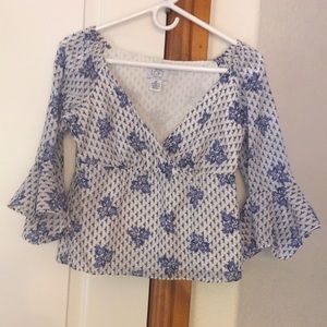 Loft blue blouse